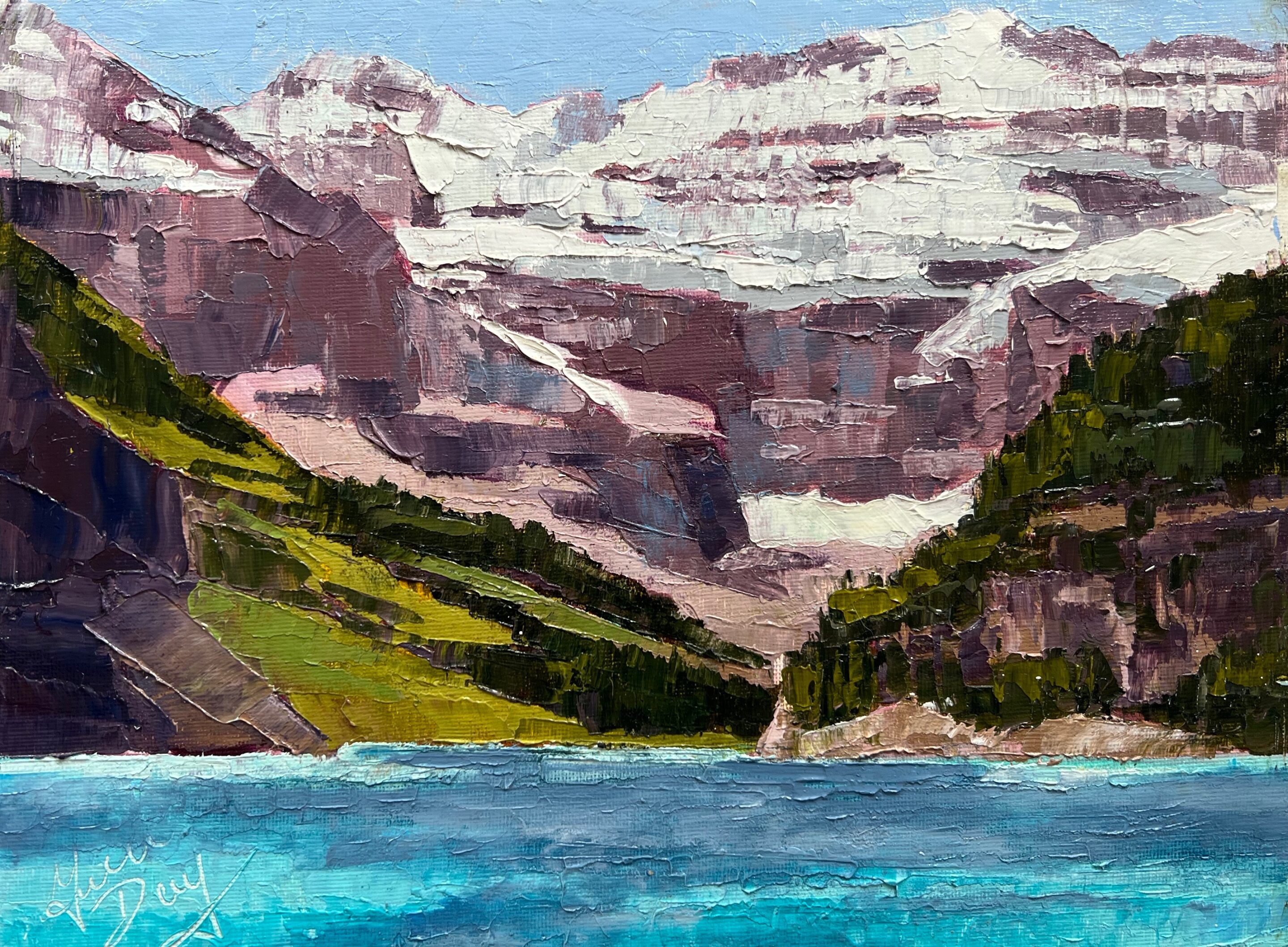 Summer Snow Caps-9X12