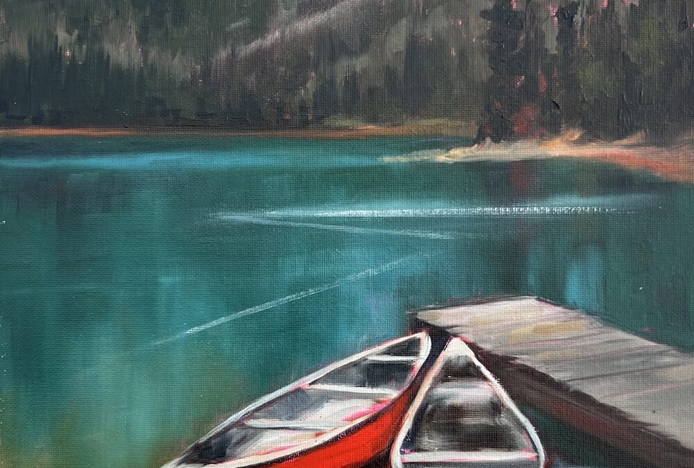 Resting Time -Canoes at Lake O’hara- 14 X11